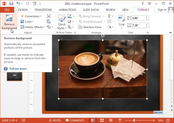 Remove picture background in PowerPoint 2013