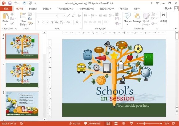 powerpoint template school