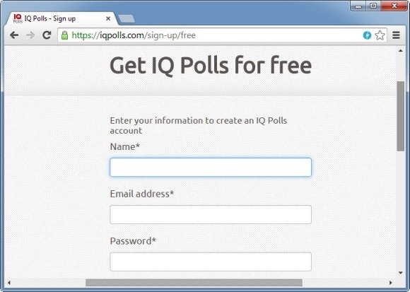 Sign up for IQPolls
