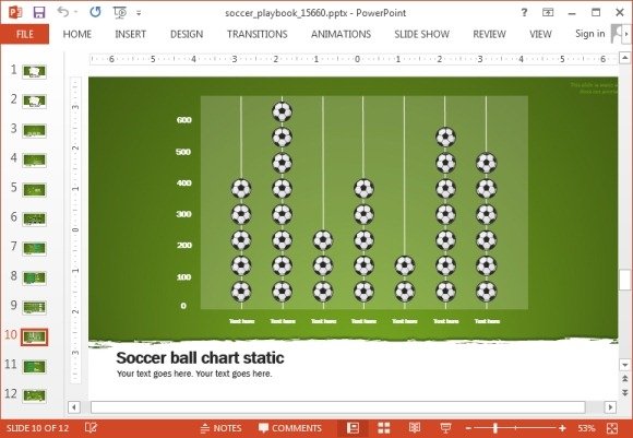 Soccer ball bar chart
