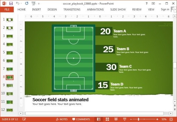 Soccer presentation chart