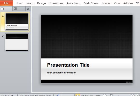 Streamlined Black and Silver PowerPoint Template