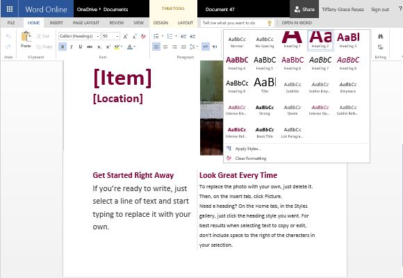 Choose Text Styles to Suit Your Own Customization Preferences