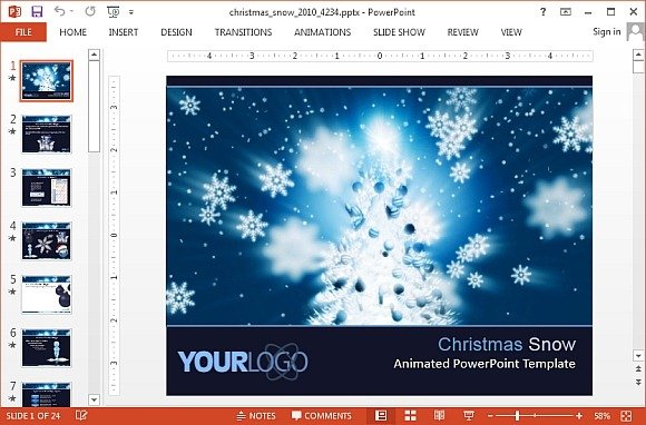 Animated Christmas PowerPoint Templates