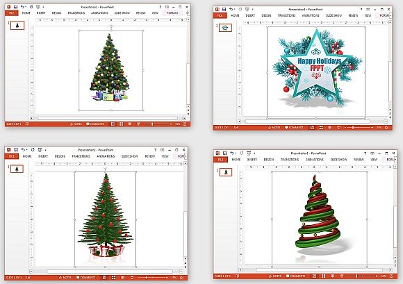 Christmas tree graphics for PowerPoint