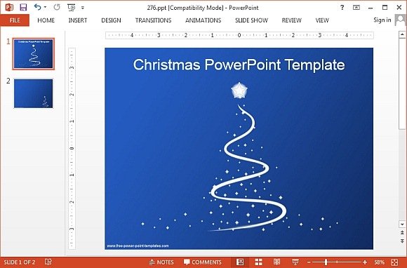 Free Christmas PowerPoint template