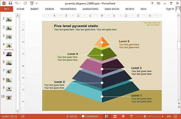 Multi-level pyramid diagram