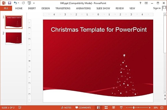 Red Christmas PowerPoint template