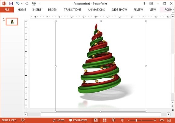 Red adn green Christmas tree clipart
