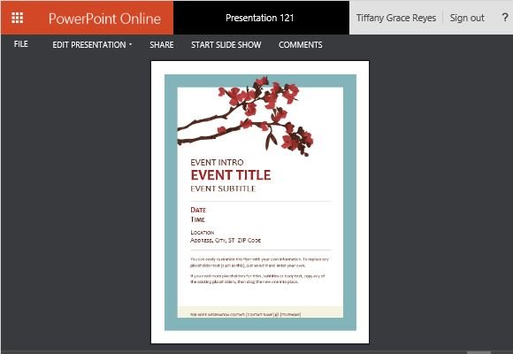 Spring Flyer Template For Powerpoint Online