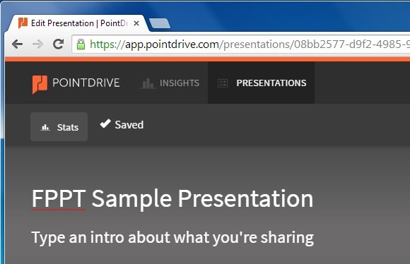 Add a title to Point Drive presentation