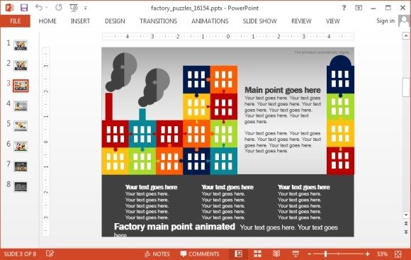 Adjustable puzzle pieces for PowerPoint