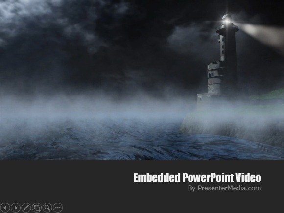 Animated lighthouse PowerPoint template