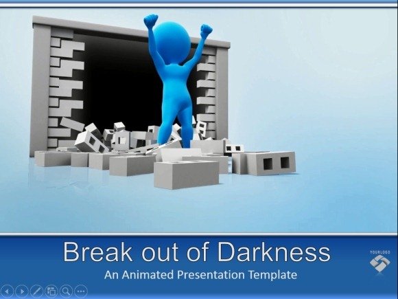 Break out of darknes animation for PowerPoint