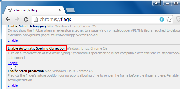 Enable autocorrect in Chrome