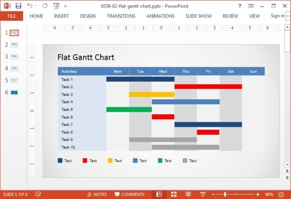 Powerpoint Timeline Gantt Chart Template