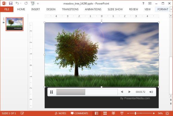 Meadow tree video animation