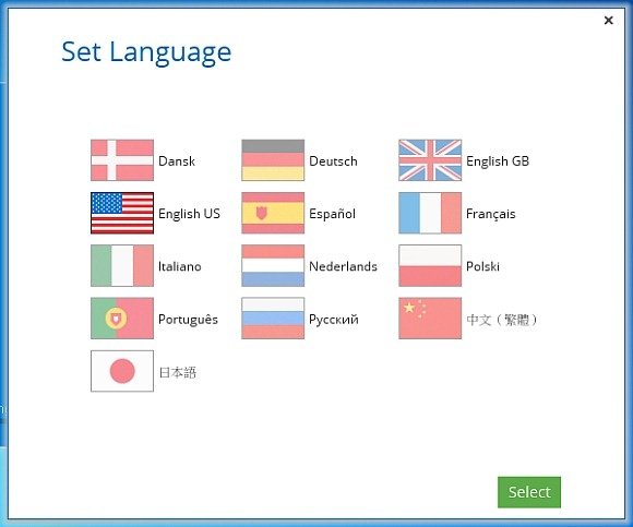 Select language for your mind map