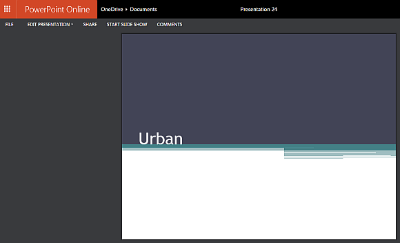 Urban template for PowerPoint Online