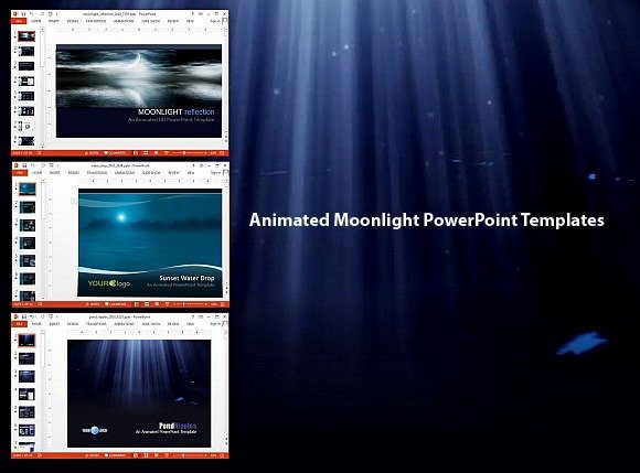 Animated moonlight PowerPoint templates