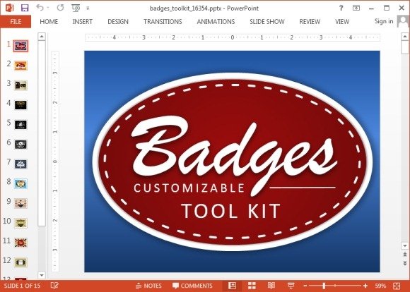 Badges toolkit for PowerPoint