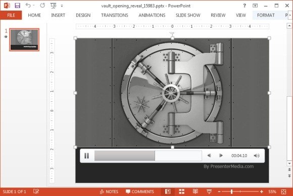 Opening vault animation for PowerPoint