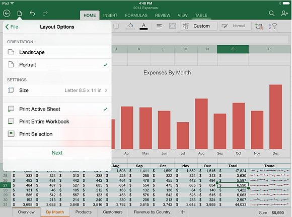 Microsoft Excel (for iPad) Review