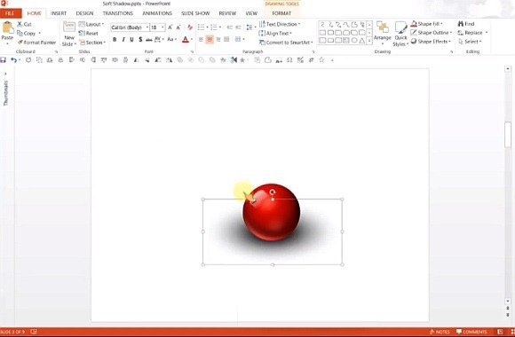 Soft shadow in PowerPoint