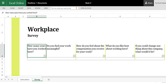 excel survey template