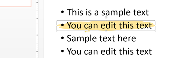 how to highlight words in powerpoint 2007