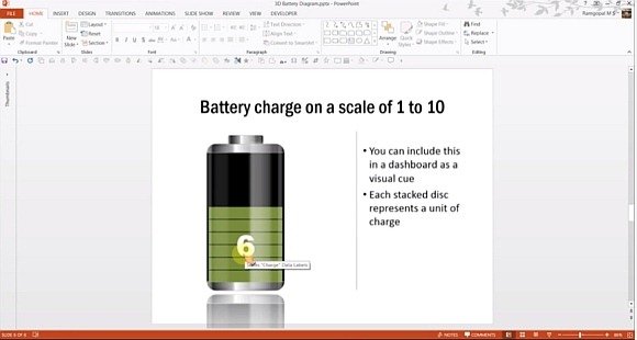 Battery diagram for PowerPoint