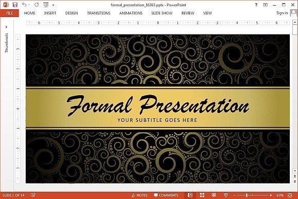 Formal presentationtemplate for PowerPoint
