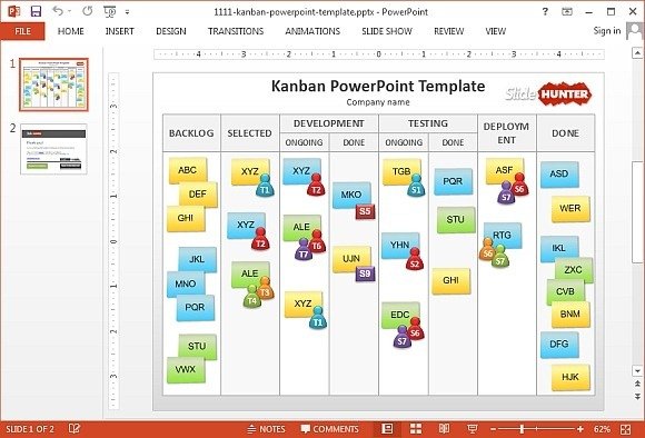 kanban excel template