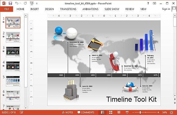 Timeline toolkit with animations