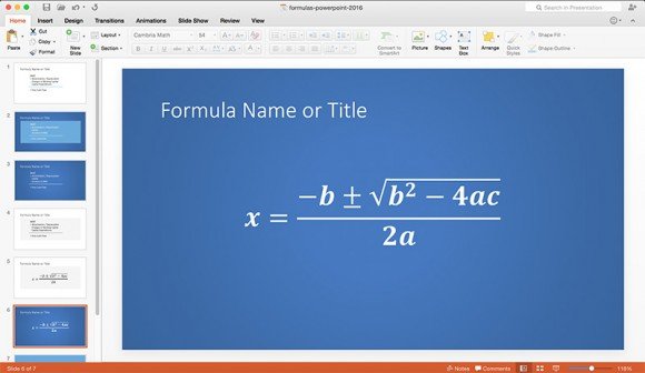 powerpoint equation editor