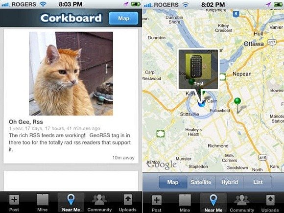 iOS app for Corkboard