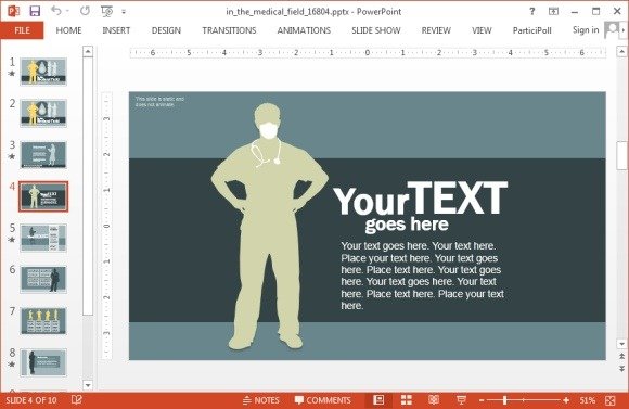 Animated medical template for PowerPoint