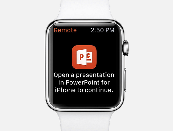 Control powerPoint using your Apple Watch