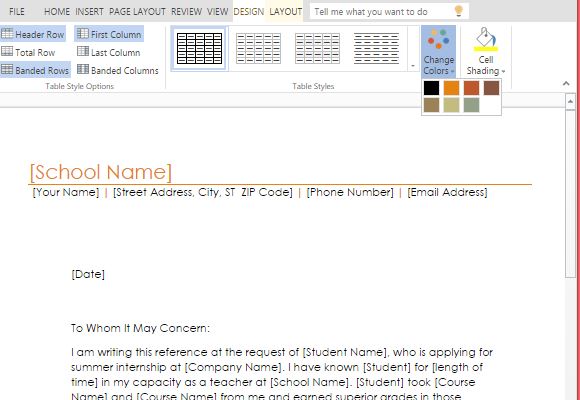 Create A Reference Letter