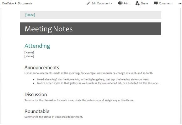 business meeting minutes template