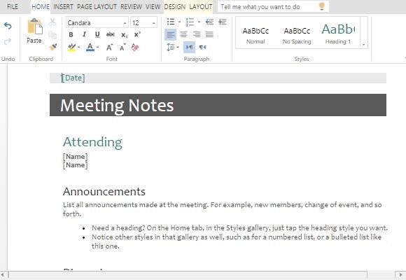 Meeting Notes Template