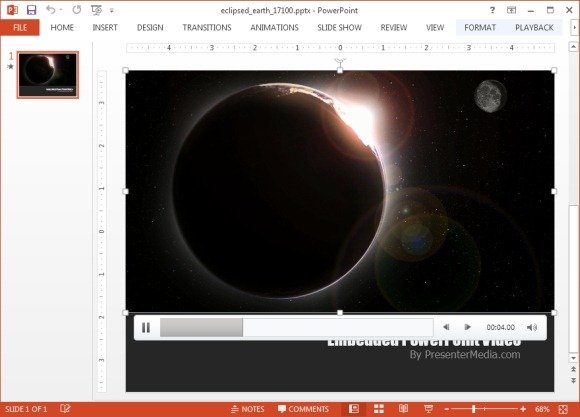 Eclipsed earth video background template