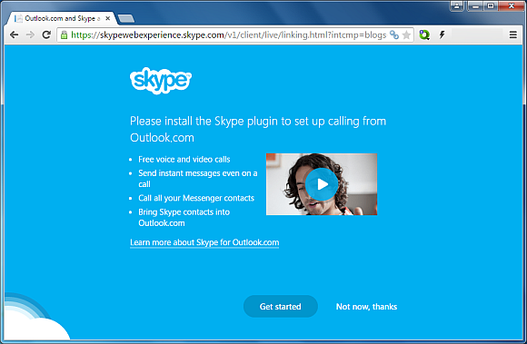 Integrate Skype with Outlook.com