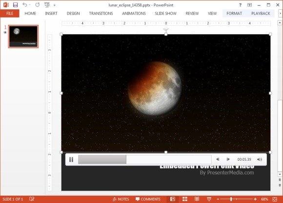 Lunar eclipse video background template