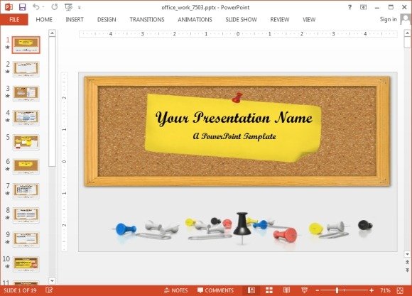 Animated Office Schoolwork Powerpoint Template