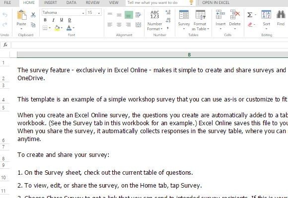 excel survey template