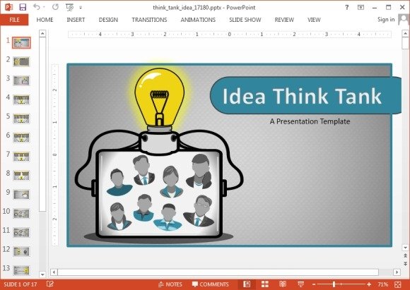 Animated idea PowerPoint template