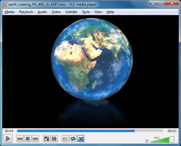 Earth rotating animation