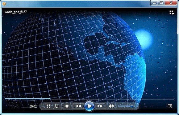 HD video ith world grid animation
