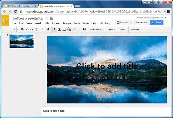 Theme imported in Google Slides